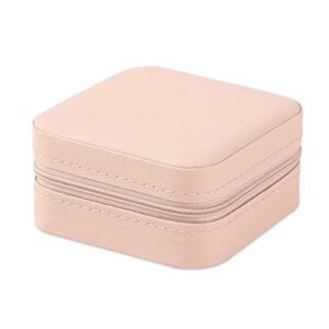 Chic Pink Portable Jewelry Box for Travel & Storage