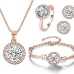 Elegant 4-Piece Cubic Zirconia Jewelry Set for Women