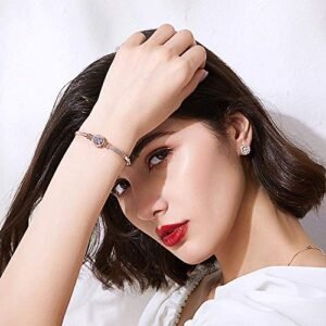 Elegant Heart Pendant Necklace & Earrings Set for Women