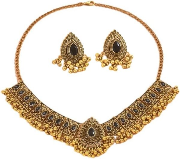 OIDIMS Antique Silver Bohemian Bridal Jewelry Set