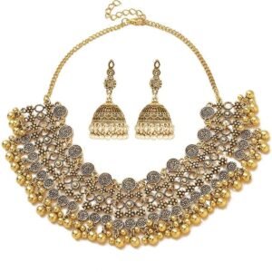 OIDIMS Bollywood Jhumka Set: Ethnic Elegance for Every Occasion