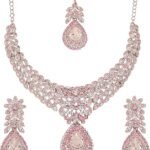 Touchstone White Bollywood Wedding Jewelry Set