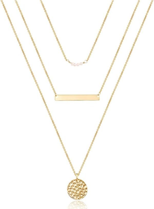 Turandoss 14K Gold Plated Layered Choker Necklace