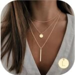 Vjoypro 14K Gold Initial Layered Necklaces for Women